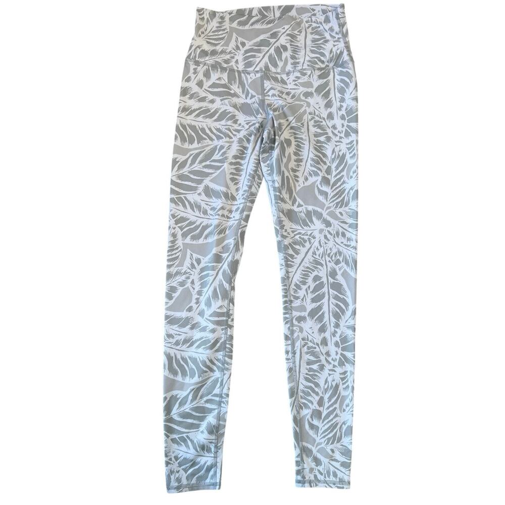 Alo Yoga gray and white leggings size M
